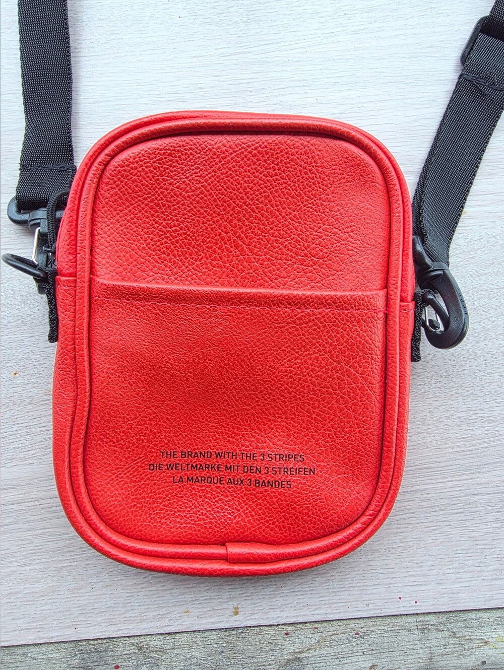 Adidas Red Crossbody Pouch Trefoil Logo (Unisex) - Picture 2 of 6